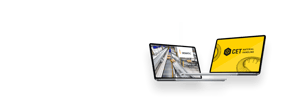 2 laptops with dematic and cet